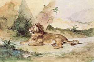 Un león en el desierto, 1834